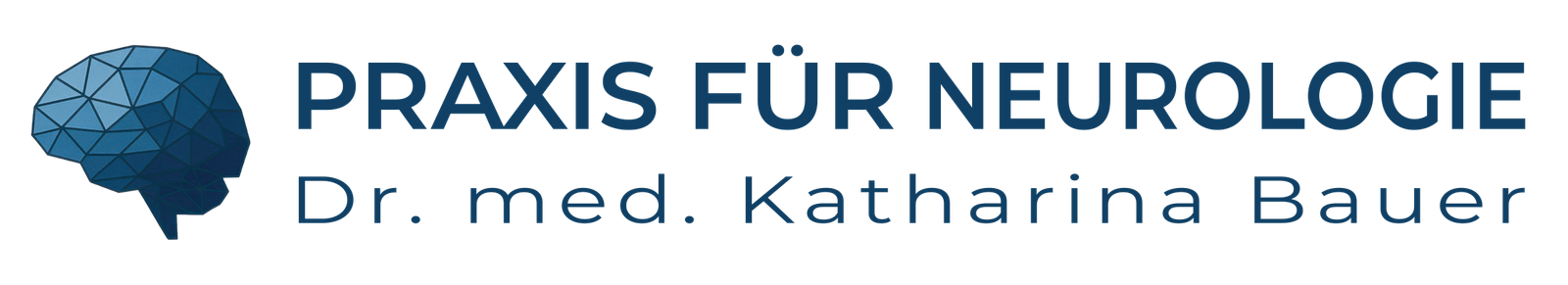 Vector Art Brain Logo with the title of the Praxis - Neurologie Dr. med. Katharina Bauer
